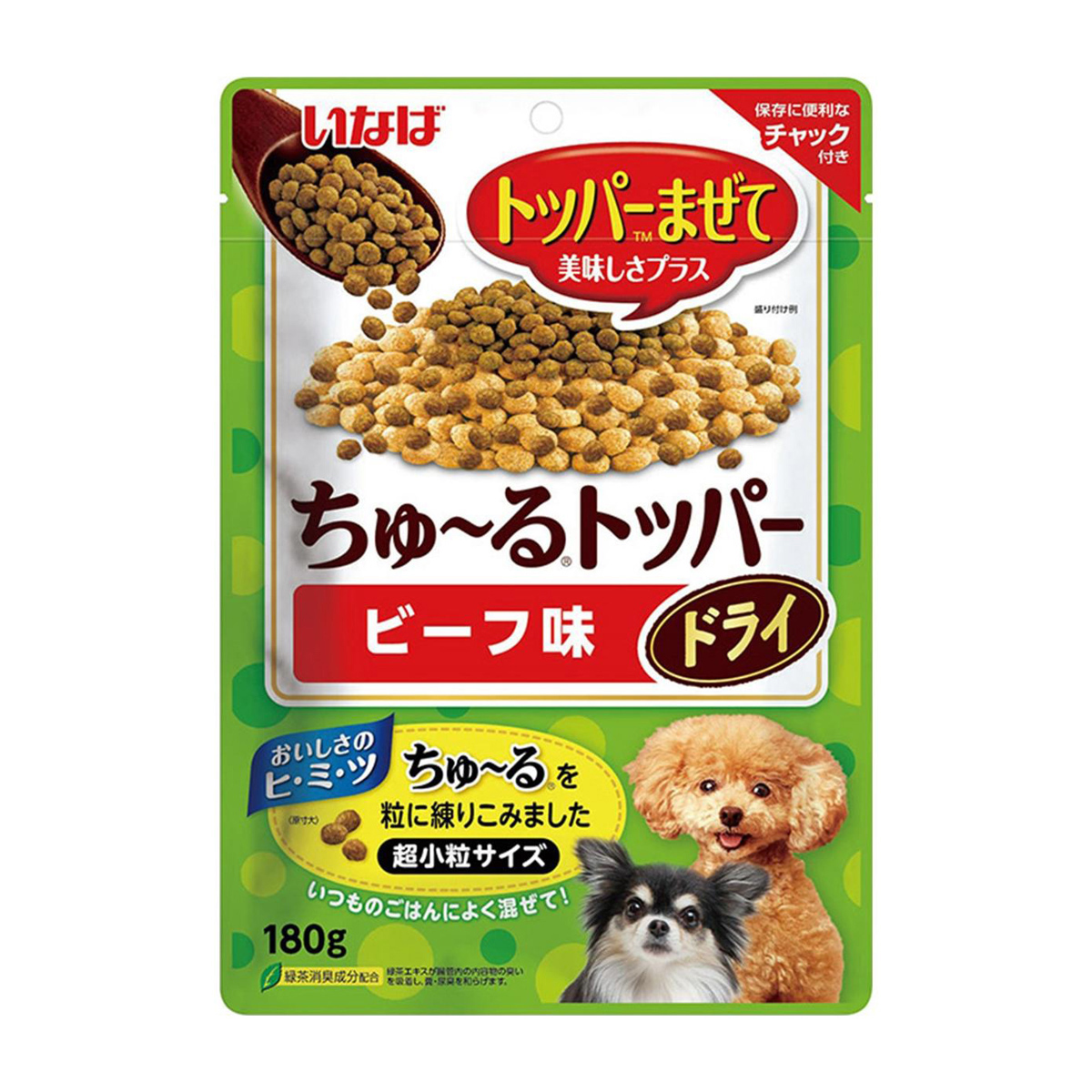 【ペット】いなば　ちゅーるトッパードライ　ビーフ味　１８０ｇ