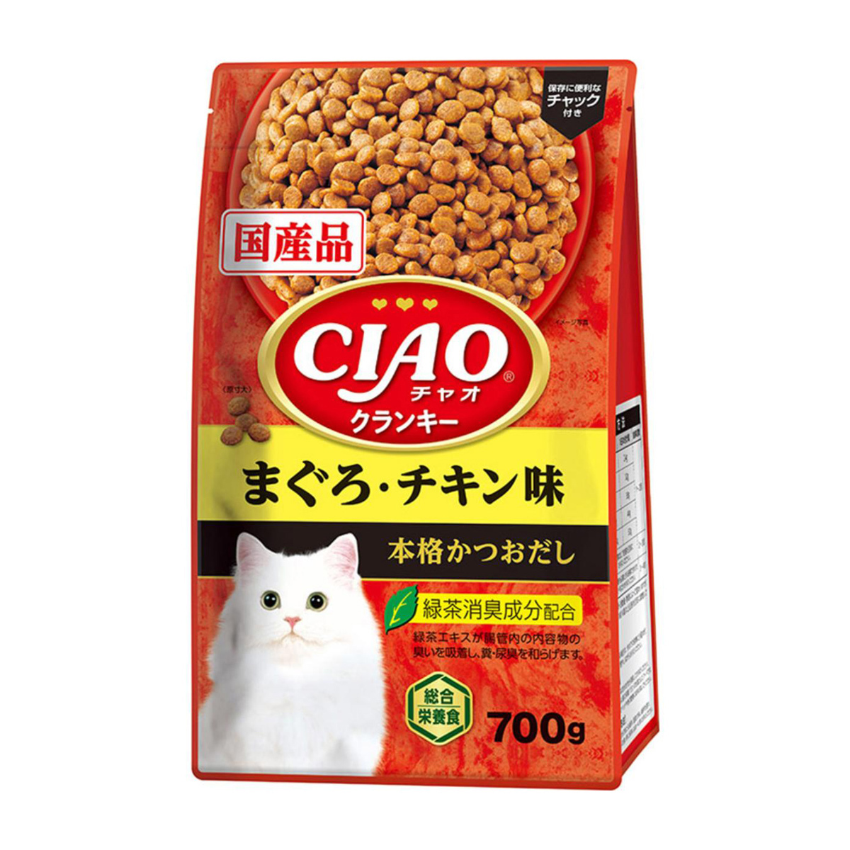 【ペット】ＣＩＡＯ　クランキー　まぐろ・チキン味　本格かつおだし　７００ｇ