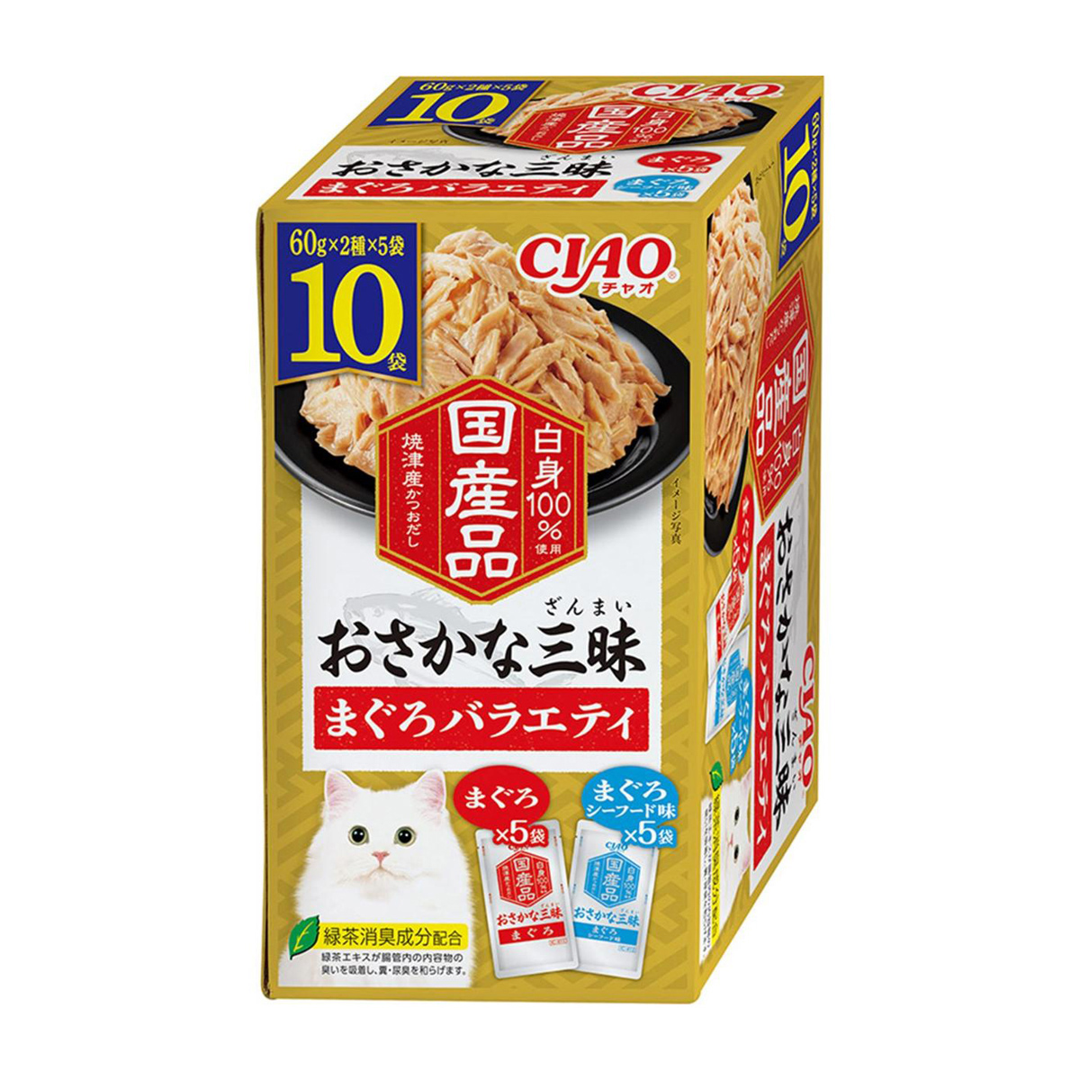 【ペット】ＣＩＡＯおさかな三昧　まぐろバラエティ　６０ｇ×１０袋入