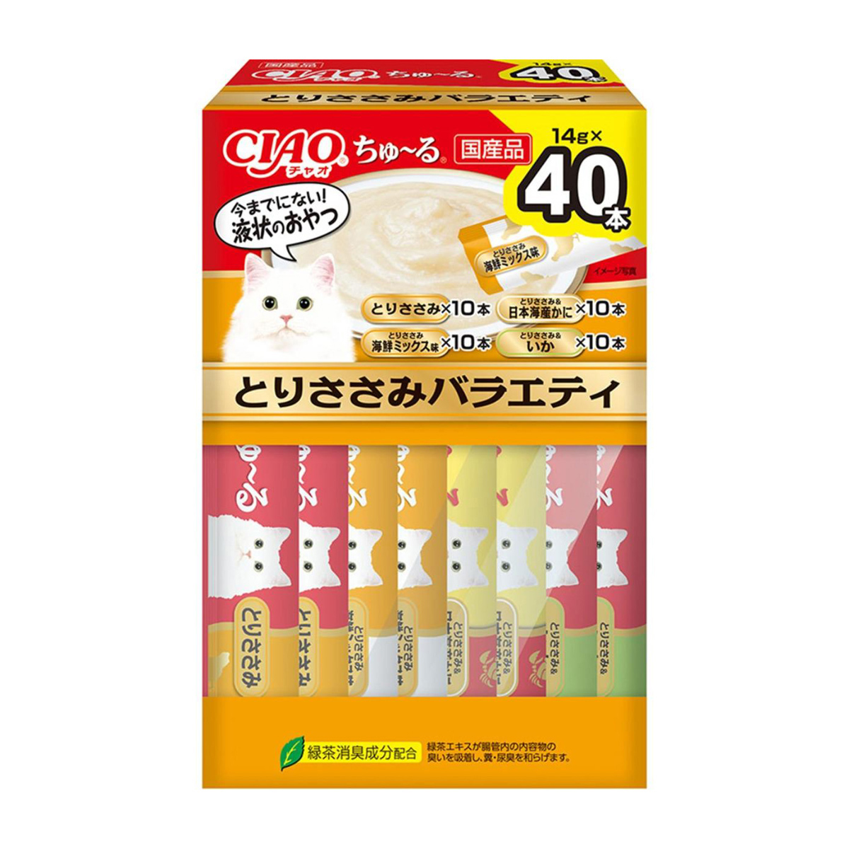 【ペット】ＣＩＡＯちゅーる　とりささみバラエティＢＯＸ　１４ｇ×４０本入