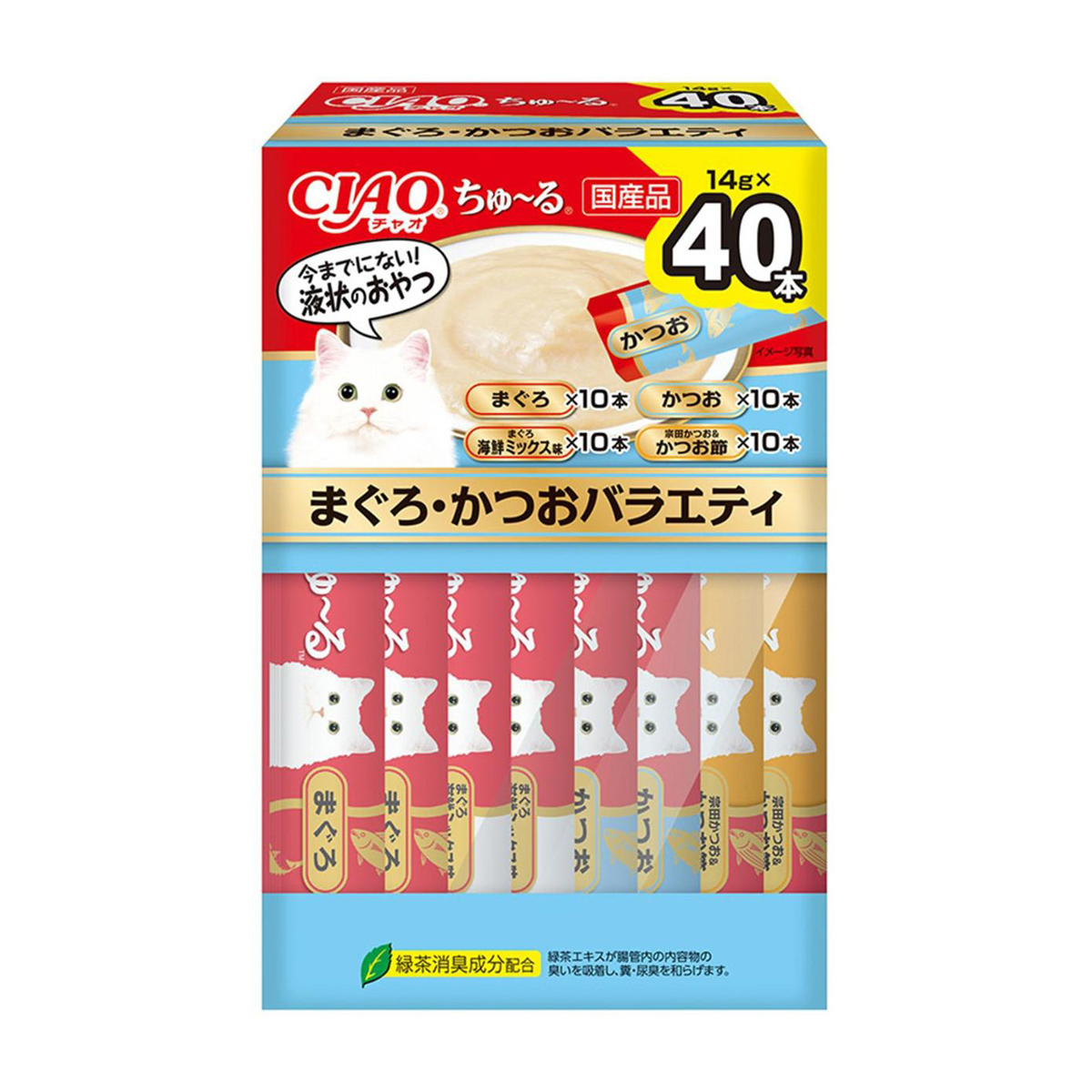 【ペット】ＣＩＡＯちゅーる　まぐろ・かつおバラエティＢＯＸ　１４ｇ×４０本入
