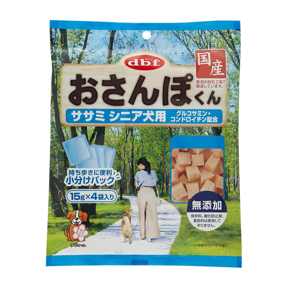 【ペット】デビフ　おさんぽくん　ササミ　シニア犬用　１５ｇ×４袋入