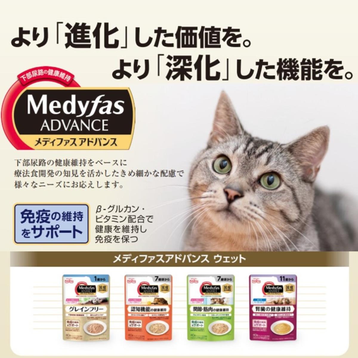 【ペット】メディファスアドバンスウェット　腎臓の健康維持　１８歳から　まぐろ４０ｇ