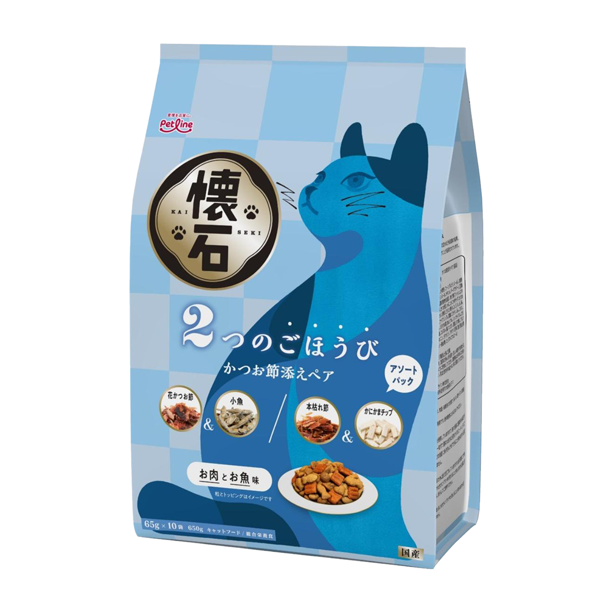 【ペット】懐石　２つのごほうび　かつお節添えペア　６５０ｇ