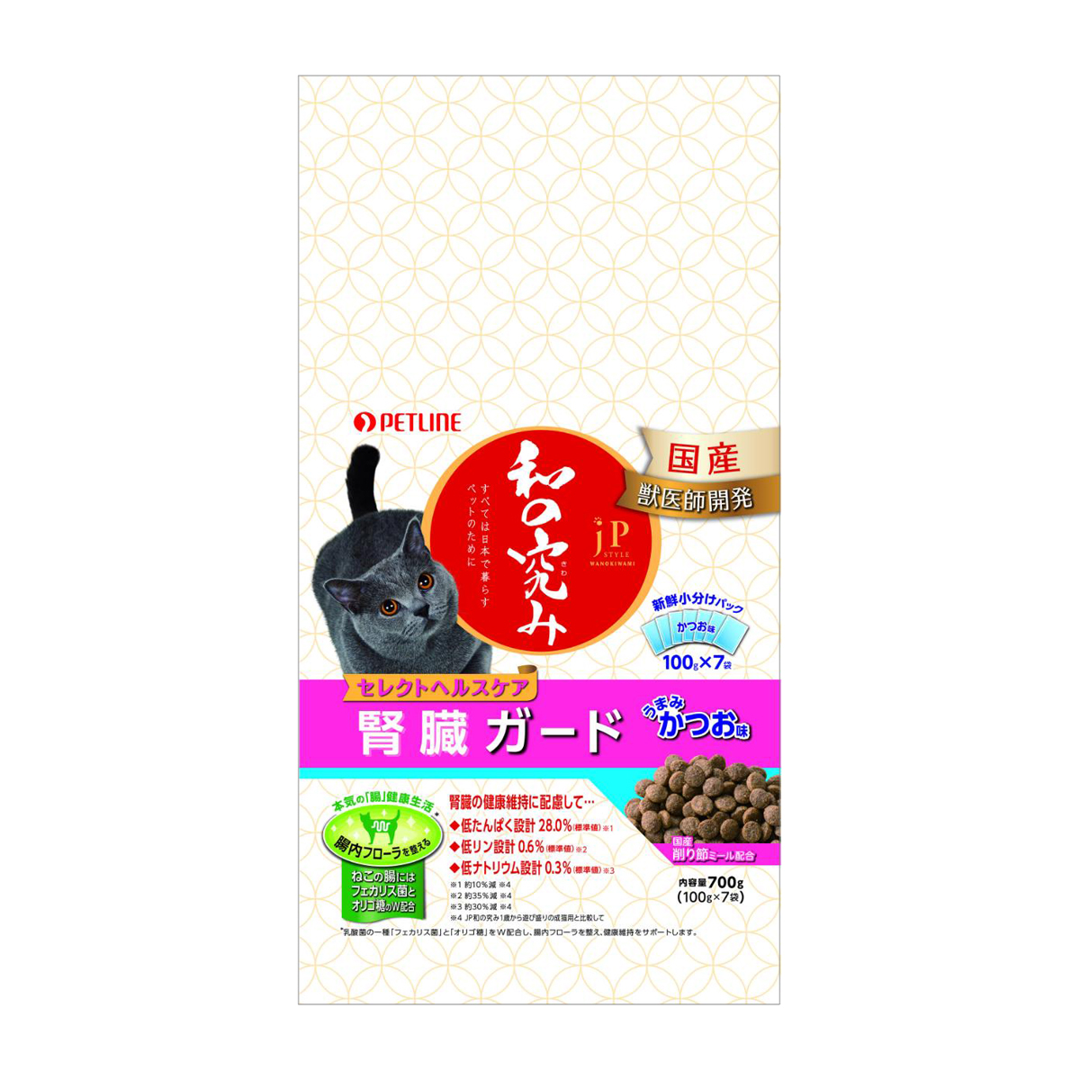 【ペット】ＪＰスタイル　和の究み　セレクトヘルスケア　腎臓ガード　かつお味　７００ｇ（１００ｇ×７）