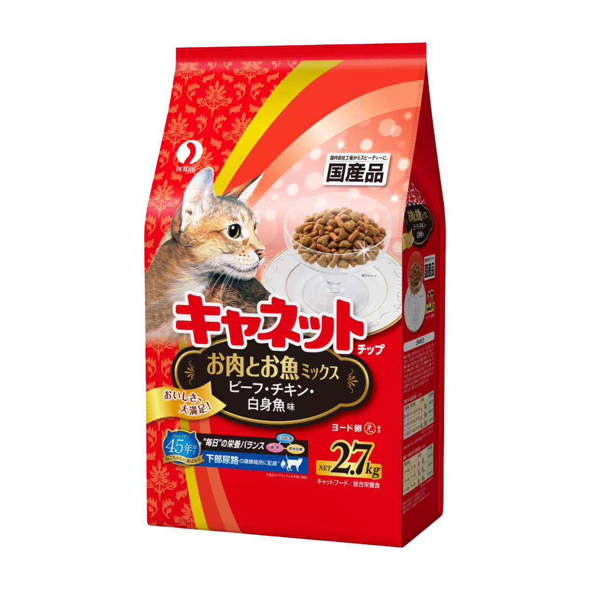 【ペット】キャネットチップ　お肉とお魚ミックス　２．７ｋｇ