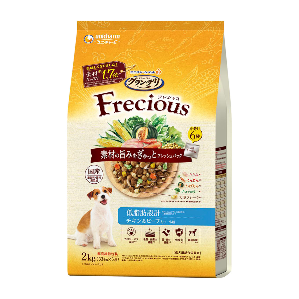 【ペット】グラン・デリ　Ｆｒｅｃｉｏｕｓ　アダルト成犬用　低脂肪設計　チキン＆ビーフ入り　２ｋｇ