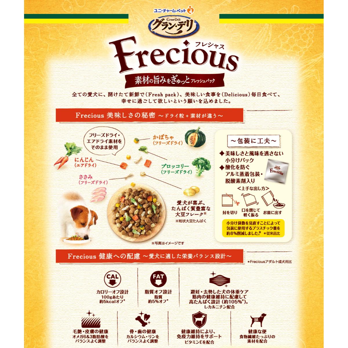 【ペット】グラン・デリ　Ｆｒｅｃｉｏｕｓ　避妊・去勢した犬の体重ケア　チキン＆ビーフ入り　１．８ｋｇ