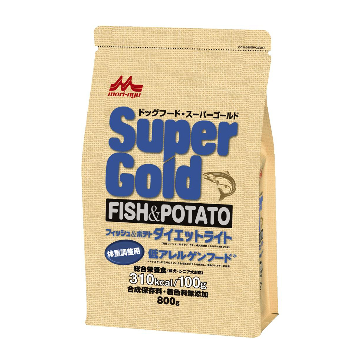 【ペット】Ｓｕｐｅｒｇｏｌｄ　フィッシュ＆ポテト　ダイエットライト　８００ｇ