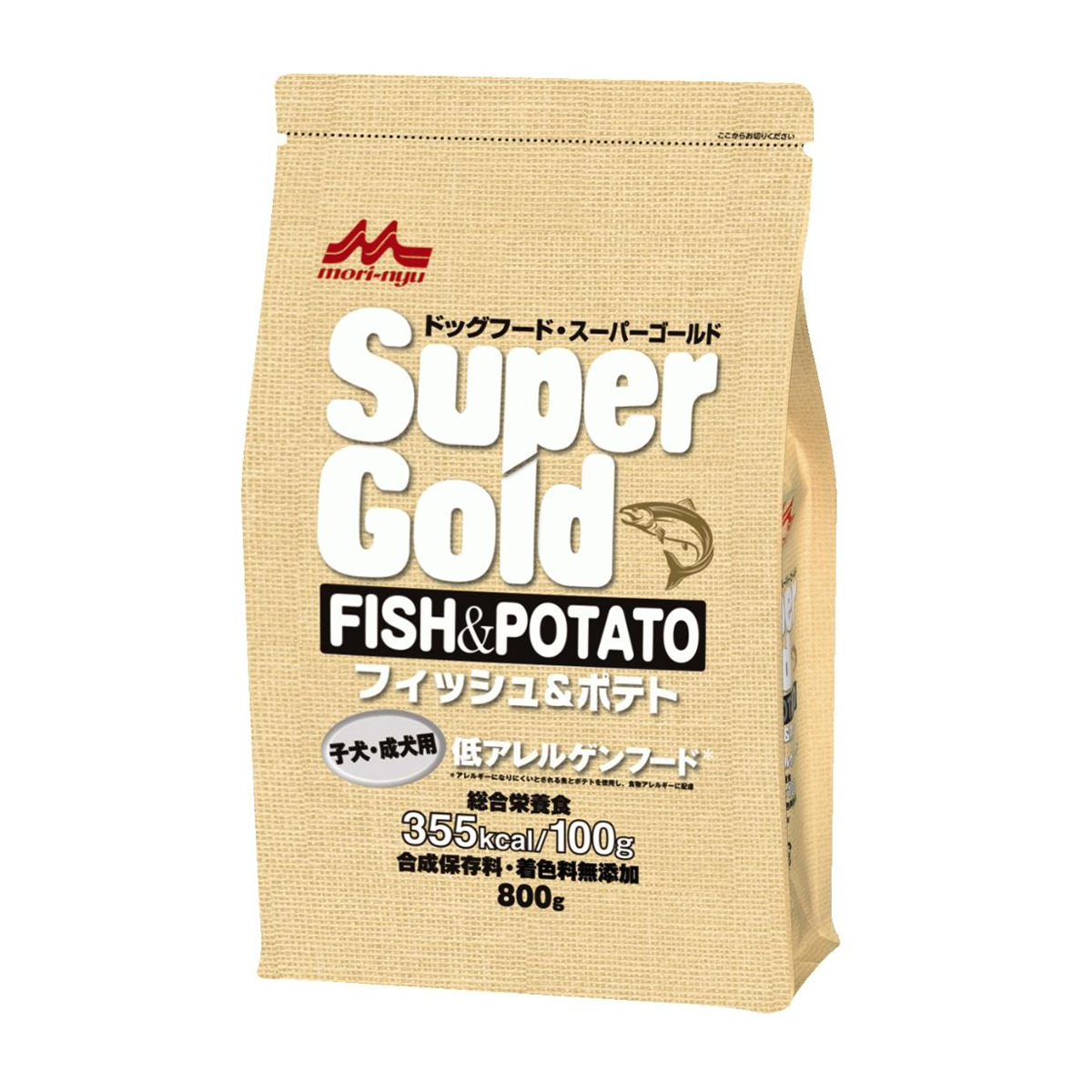 【ペット】Ｓｕｐｅｒｇｏｌｄ　フィッシュ＆ポテト　子犬・成犬用　８００ｇ