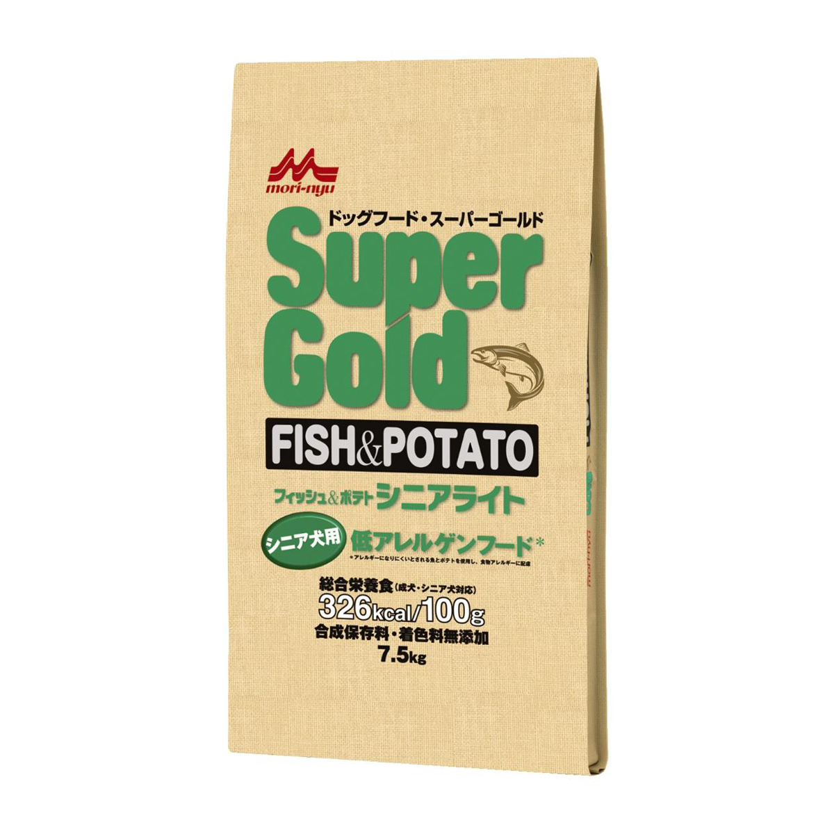 【ペット】Ｓｕｐｅｒｇｏｌｄ　フィッシュ＆ポテト　シニアライト　７．５ｋｇ