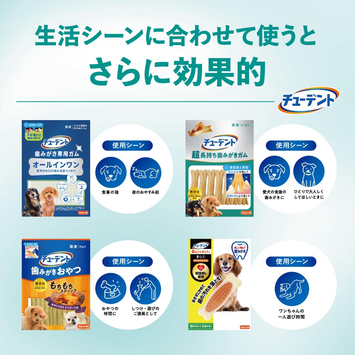 【ペット】チューデント　超長持ち歯みがきガム　ＳＳ　１１本入　ヤギミルク風味