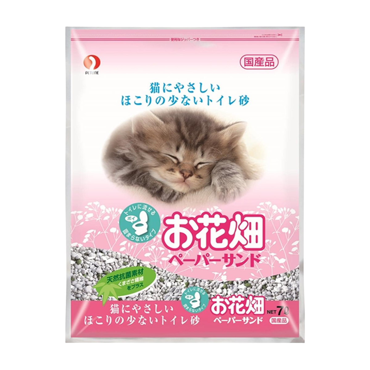 【ペット】ペットライン　お花畑　ペーパーサンド　７Ｌ
