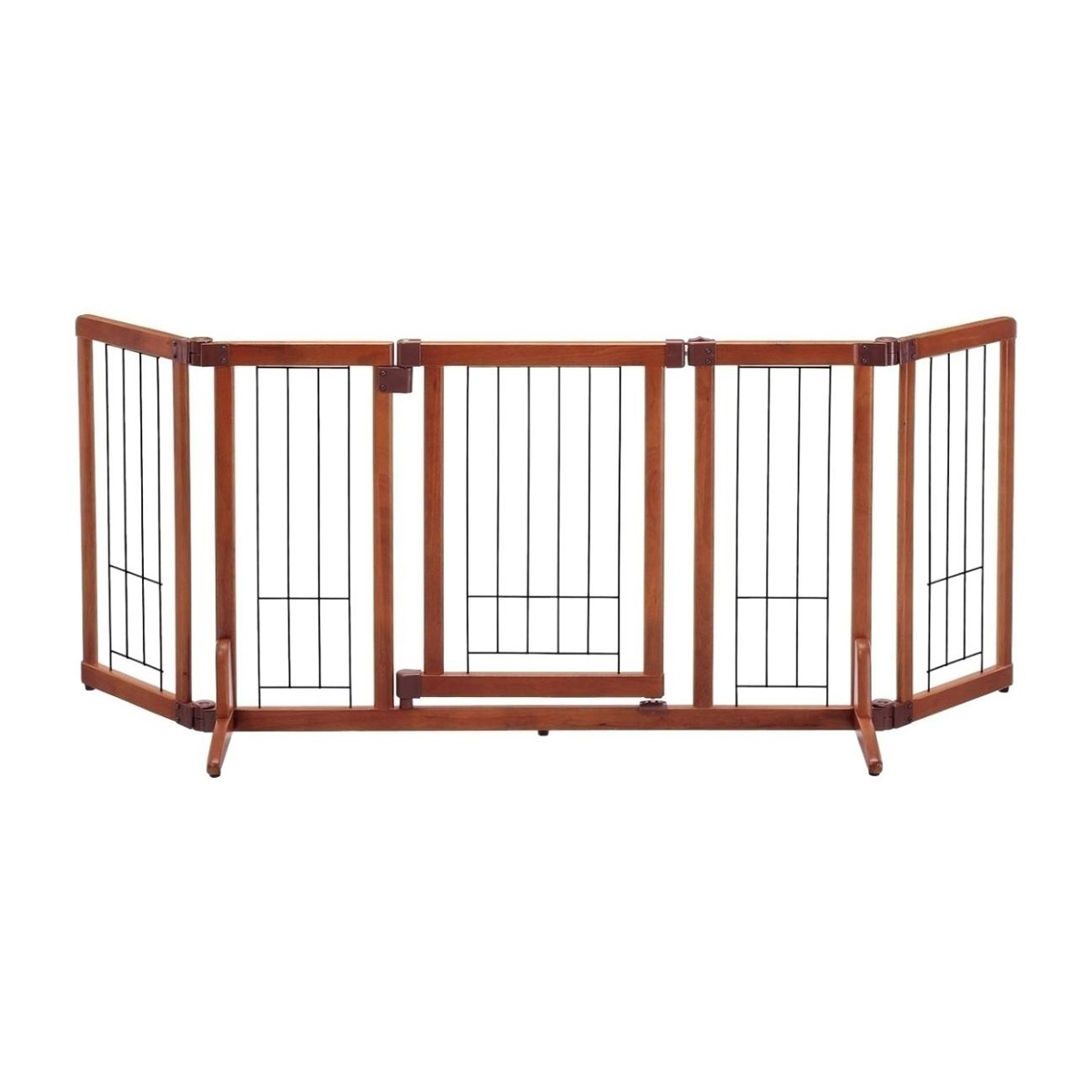 【ペット】リッチェル　ペット用　木製おくだけドア付ゲート　Ｍ　ブラウン