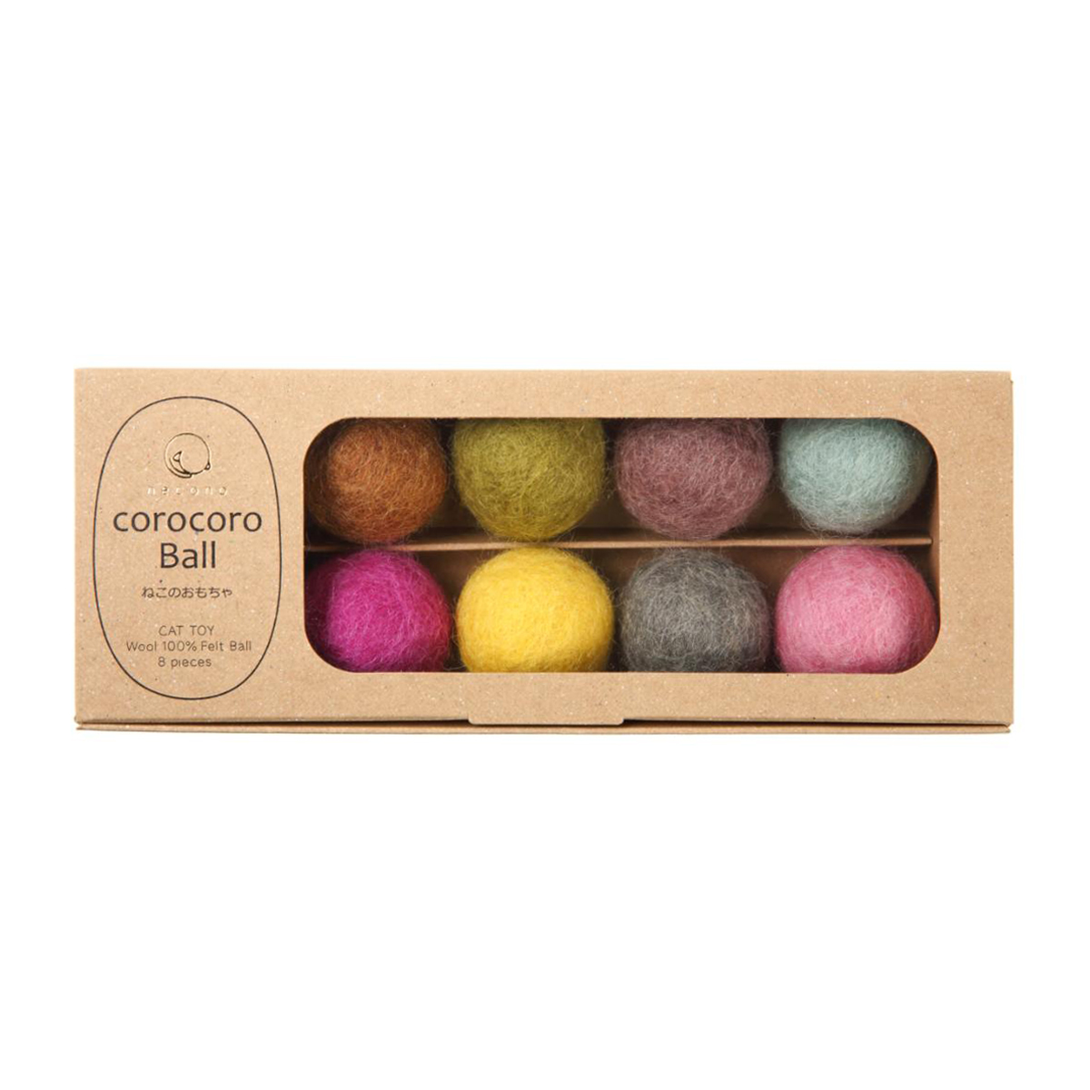 【ペット】ｎｅｃｏｎｏ　コロコロボール　８個入　８カラーパック