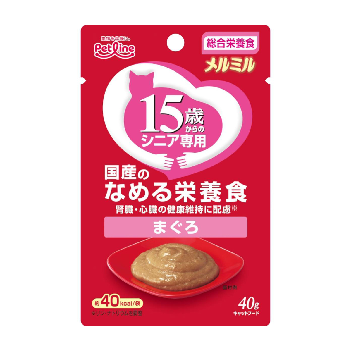 メルミル猫用流動食 15歳 シニア専用 まぐろ味 6箱セット　1箱12袋入り ペット】キャネット メルミル 15歳からまぐろ 40g 280831 | かぜ
