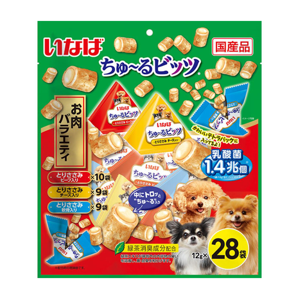 ペット】いなば ちゅ～るビッツ お肉バラエティ 12g×28袋 | かぜ