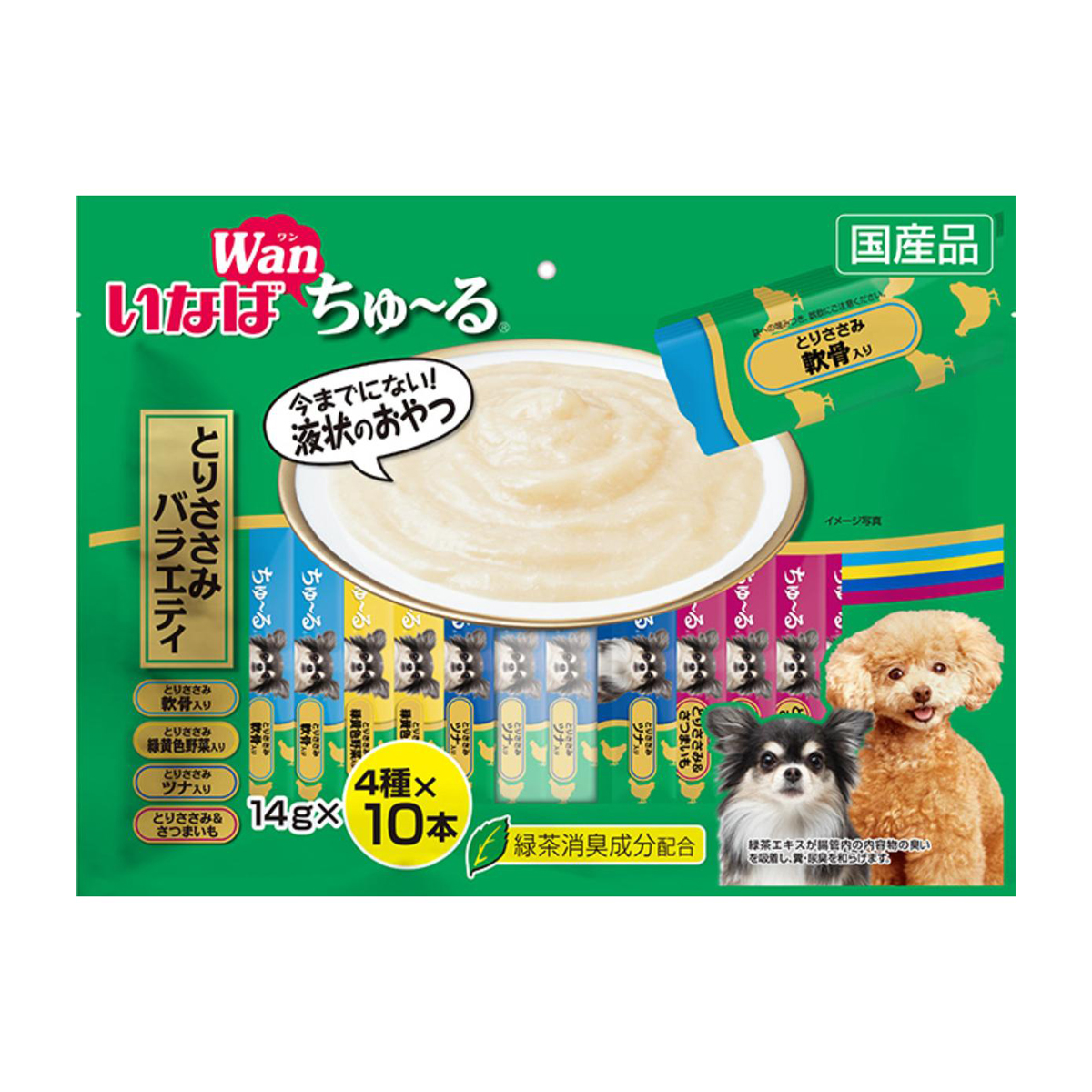 ペット】いなば Wanちゅ～る とりささみバラエティ 14g×40本