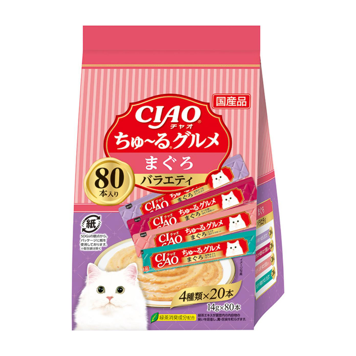 ペット】CIAO チャオ ちゅ～る まぐろグルメバラエティ 14g