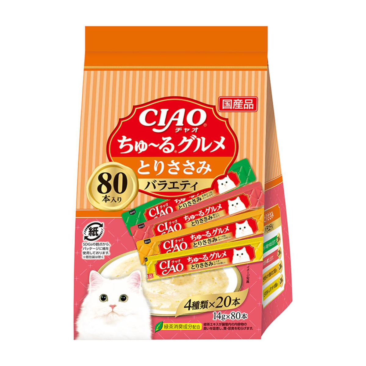ペット】CIAO チャオ ちゅ～る とりささみグルメバラエティ 14g