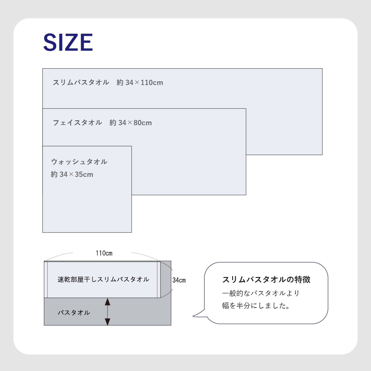 速乾部屋干し フェイスタオル 34×80