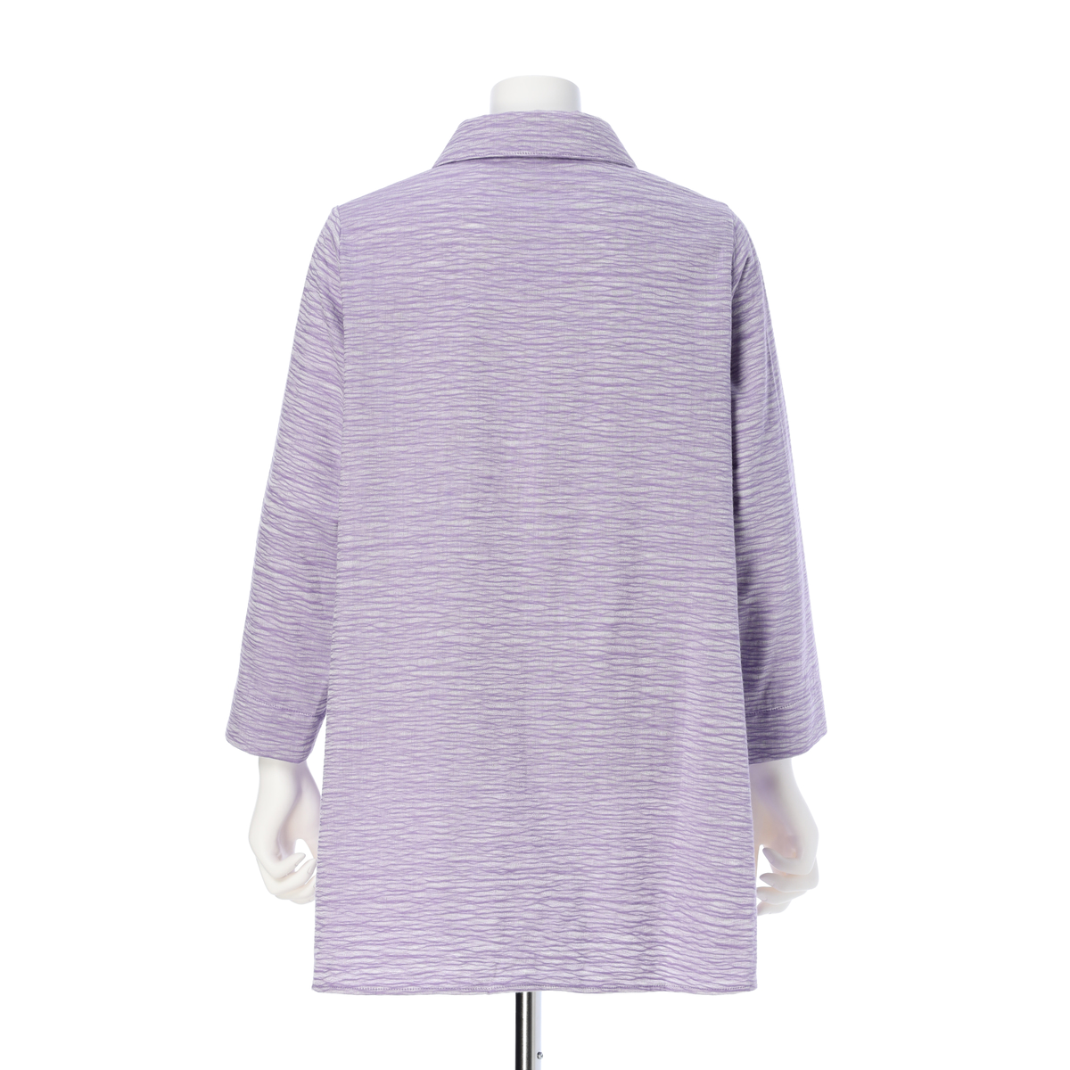 【cottonroll】播州織 Crash スキッパーチュニックブラウス　