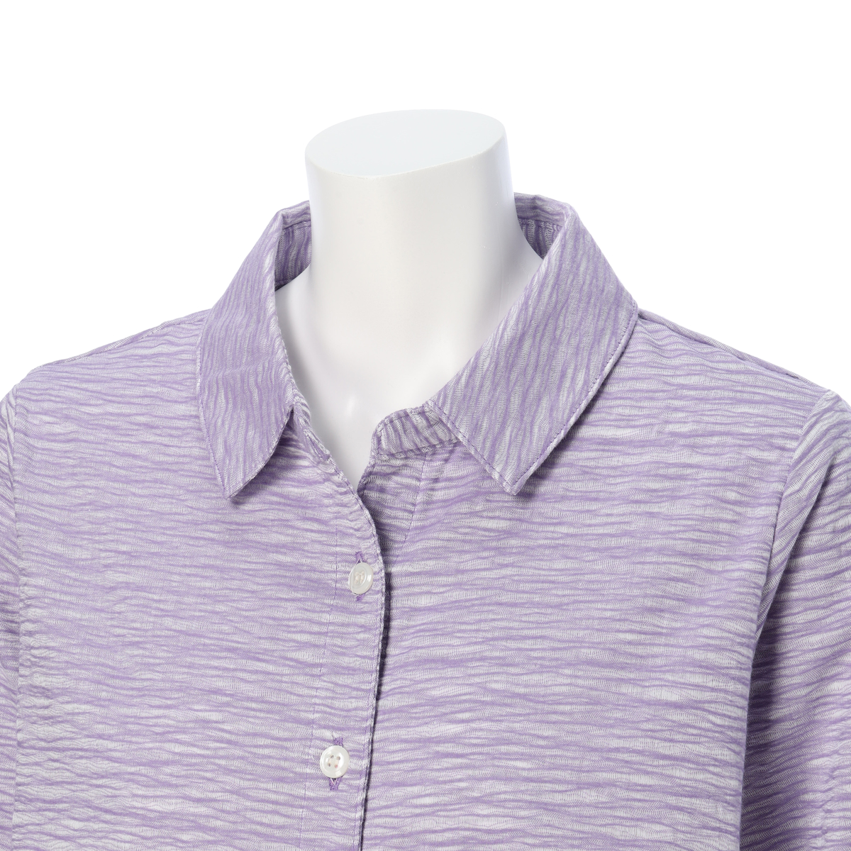 【cottonroll】播州織 Crash スキッパーチュニックブラウス　