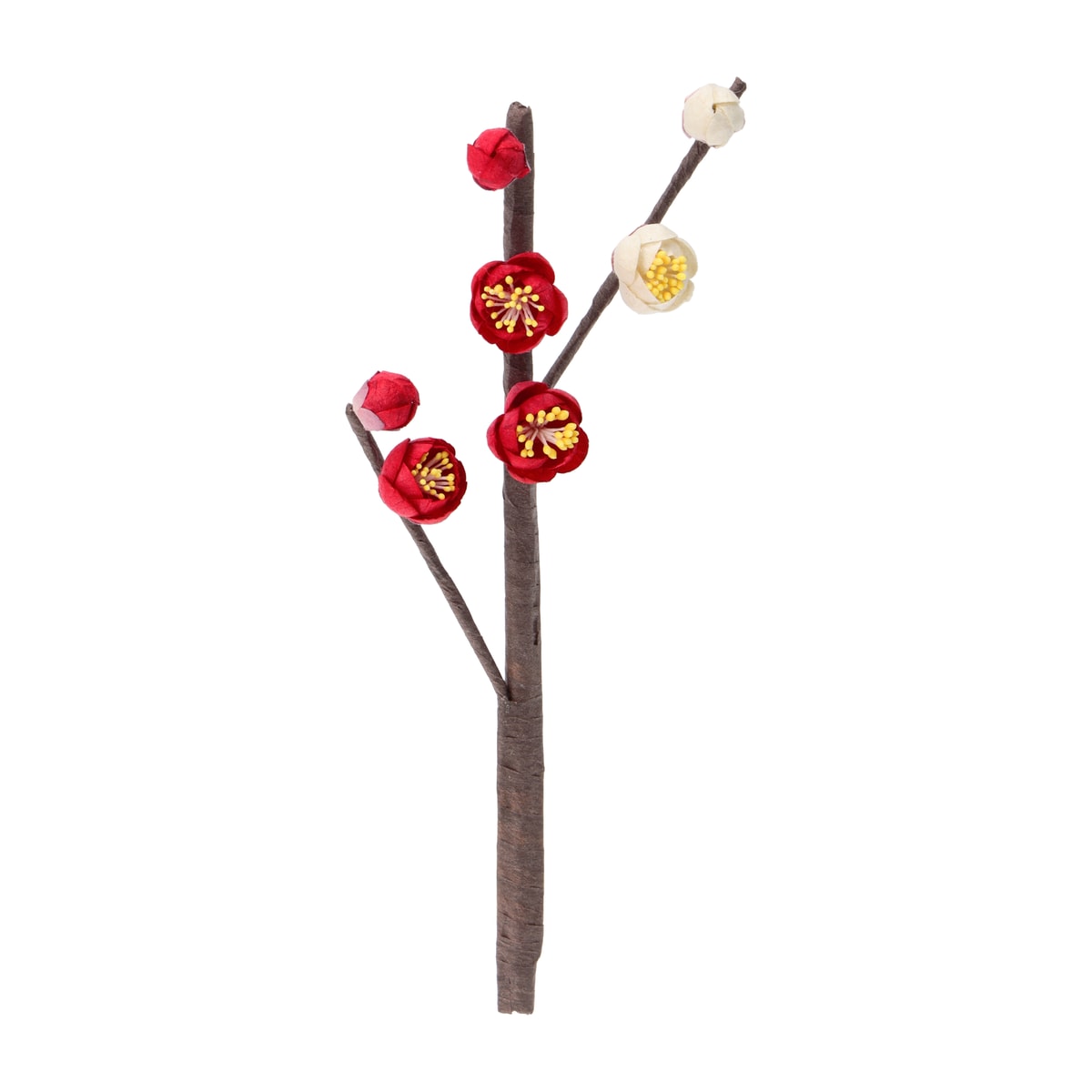 手作り 繭玉細工 紅梅白梅 手作り 繭玉細工 紅梅白梅 手作り 繭玉細工