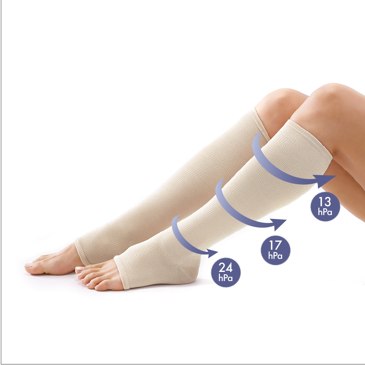 絹のおもてなし おやすみシルク着圧ハイソックス