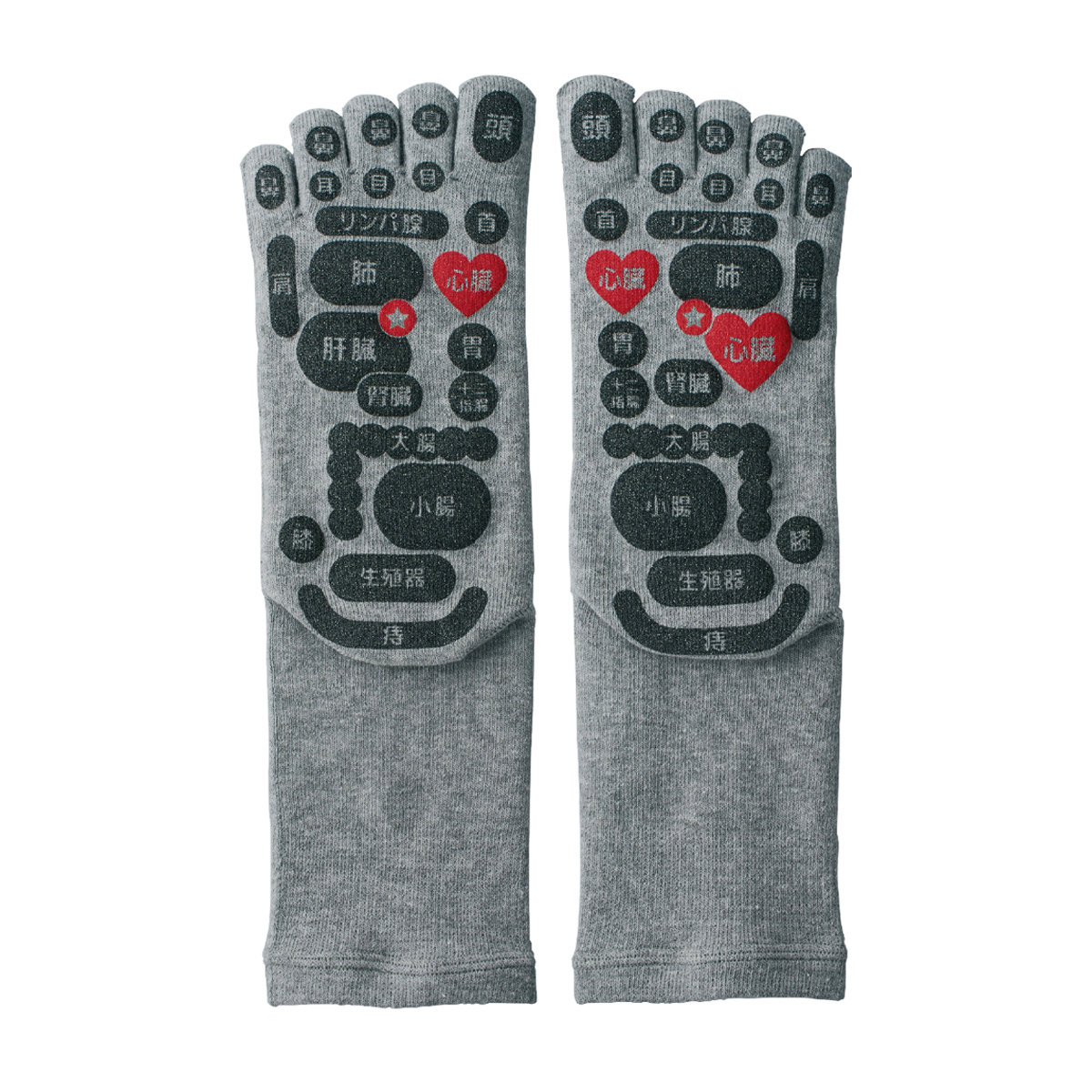 TSUBOレシピPLUS両面足つぼ5本指ソックス 25-27cm