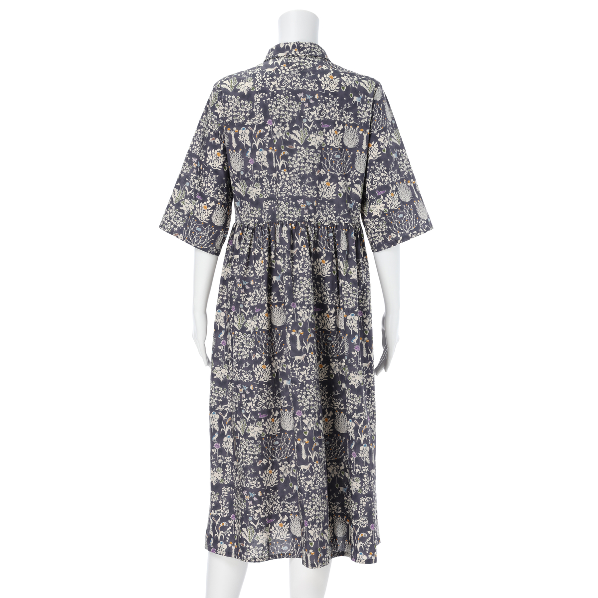 【YOSHIE別注】チビ衿ピンタック前開きワンピース