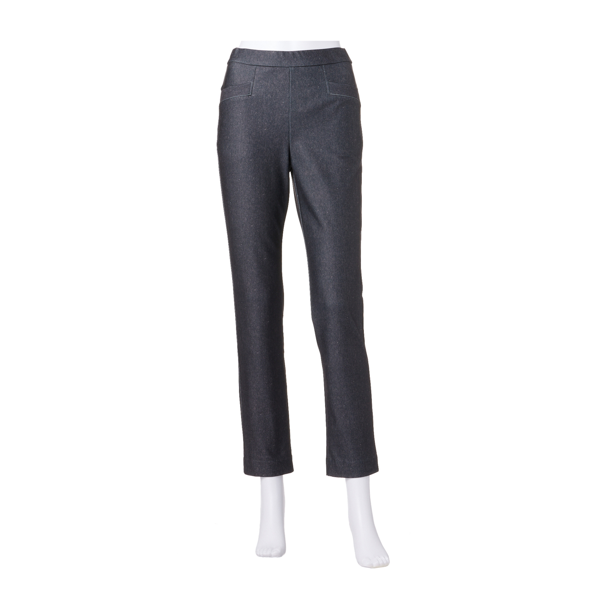 [PULUTOARLE]ハイテンション裏起毛 ツイード風スリムパンツ