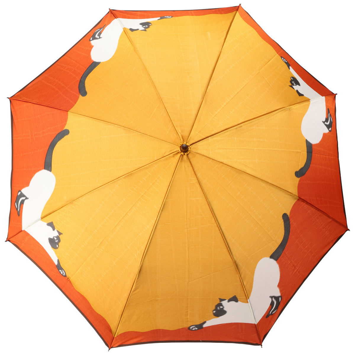 ほぐし織の雨晴兼用折りたたみ傘/ネコ