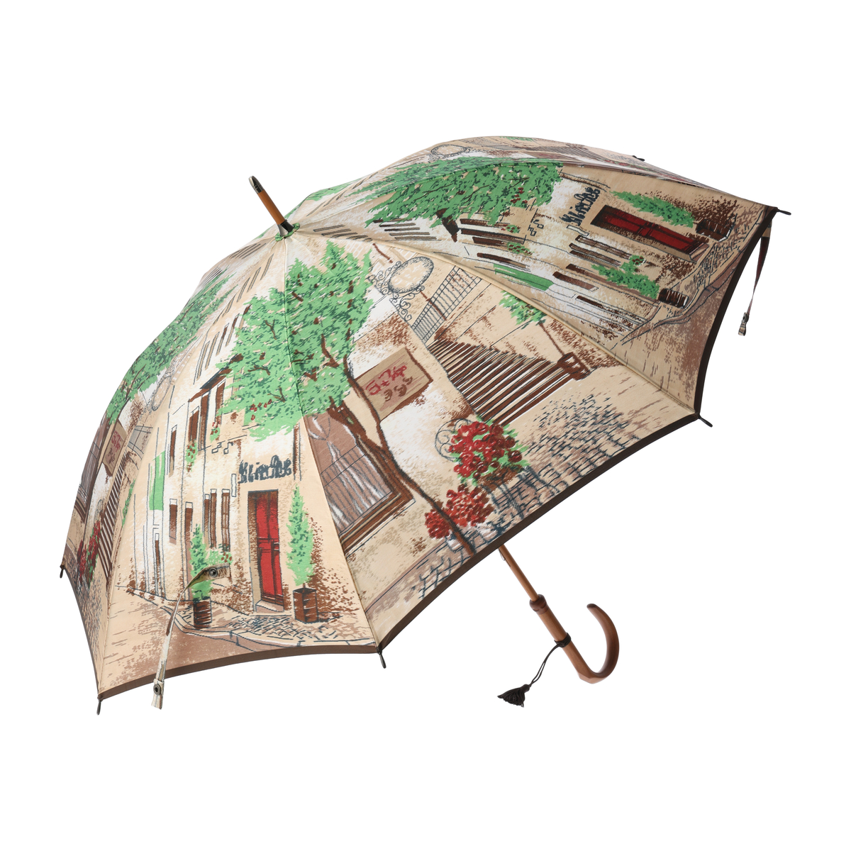 【モンブラン】ほぐし織の長傘/街路樹