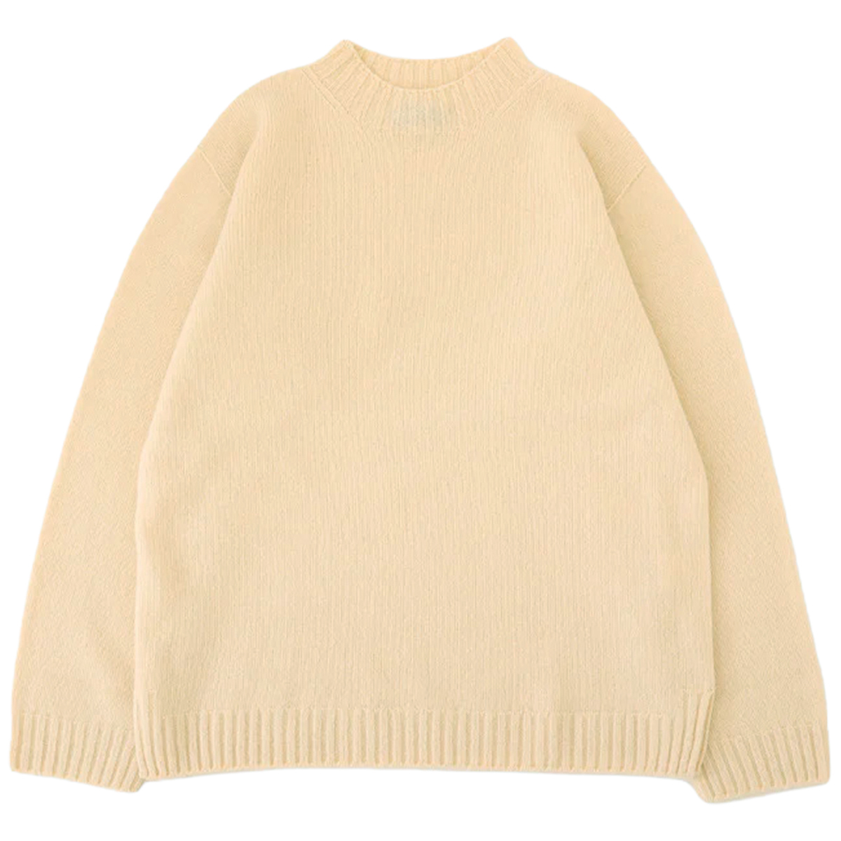 [OTA KNIT(オオタニット)] ウールクルーネックプルオーバー