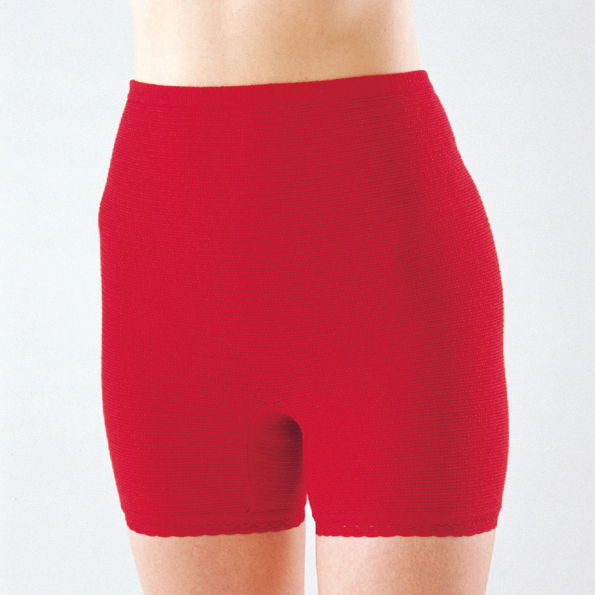 【ゲルマ】 赤の健康パンツ（3分丈）女性用