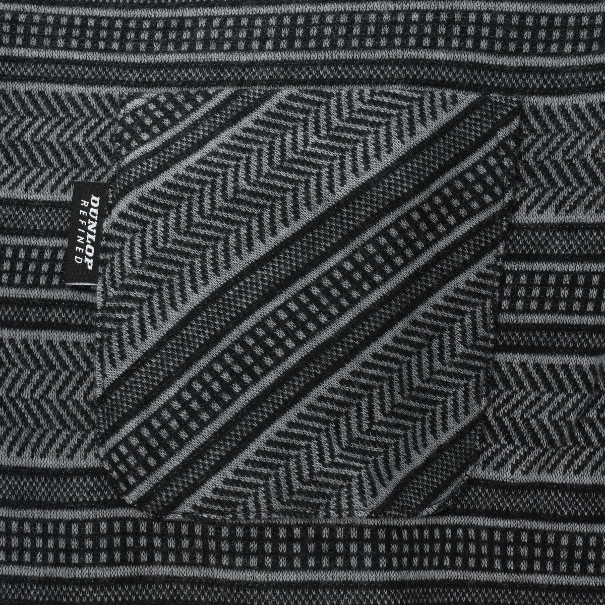 DUNLOP REFINED　微起毛変形ボーダー柄長袖ポロシャツ