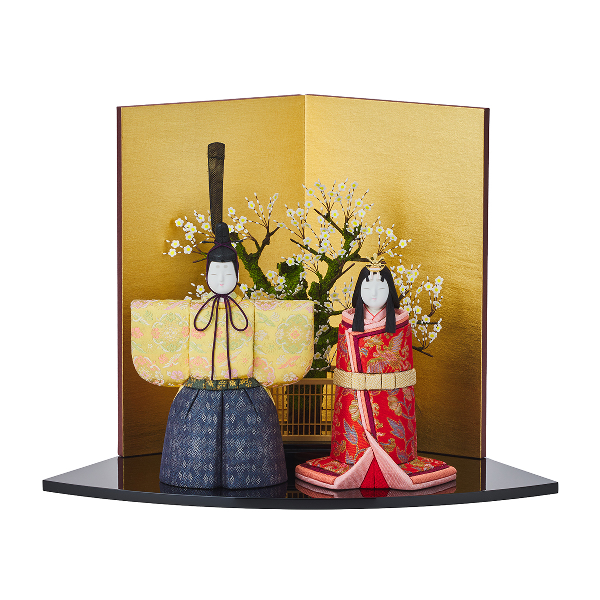 【真多呂人形】木目込人形「清香立雛」