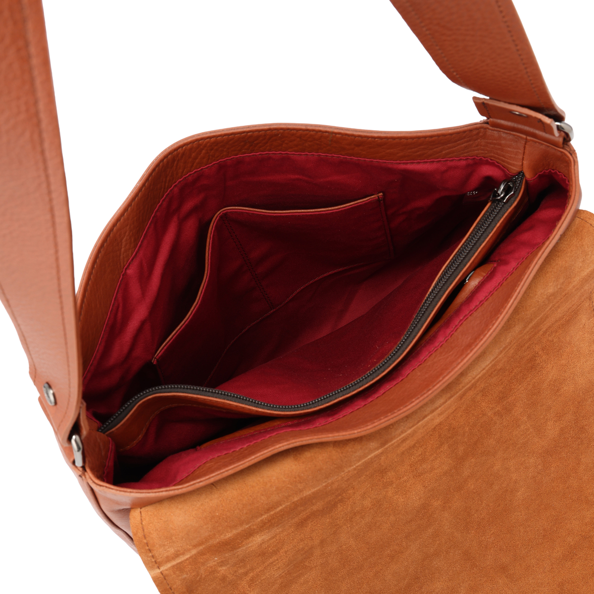 【Bruno Rossi】 MEN’S本革フラップショルダーバッグ