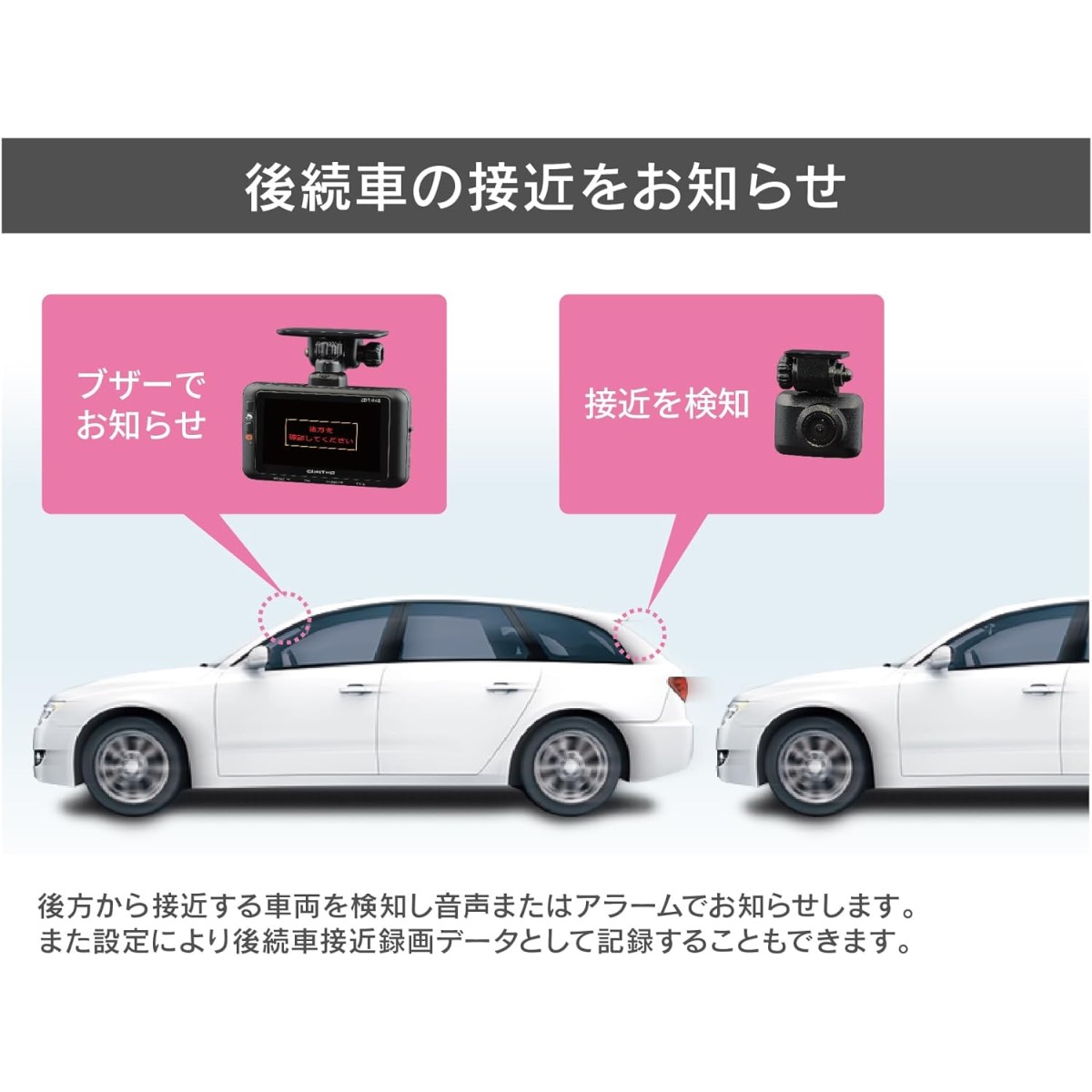 無線LAN・STARVIS2搭載2カメラドライブレコーダー