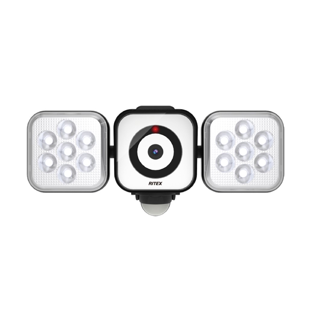 LEDセンサーライト防犯カメラ ８W×２灯