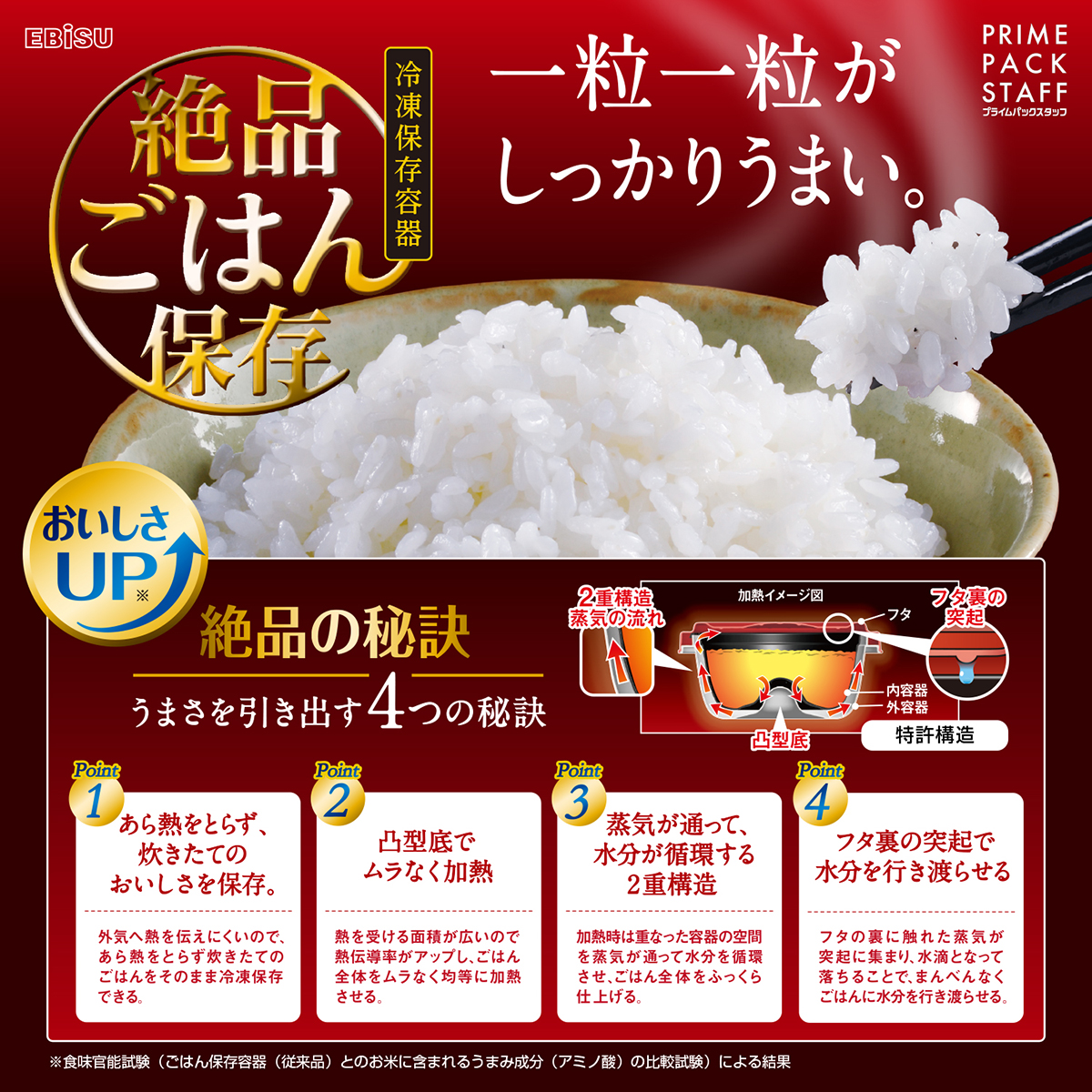プライムパックスタッフ 絶品ごはん保存大盛り 5個入