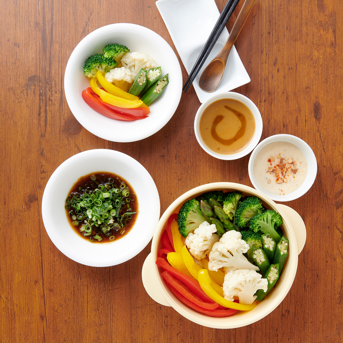 レンジでヘルシー蒸し野菜・たっぷりサイズ