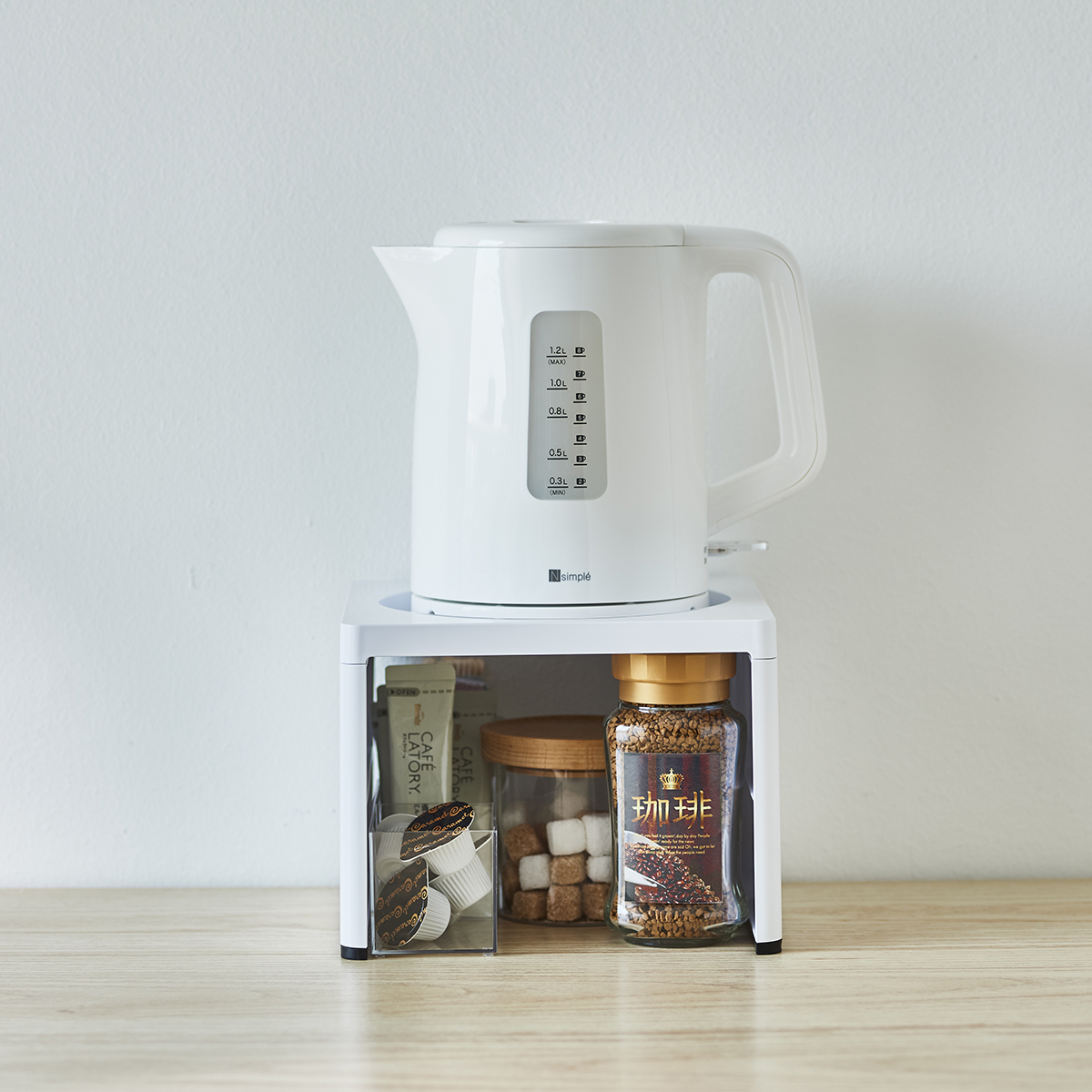 電気ケトルラック ホワイト