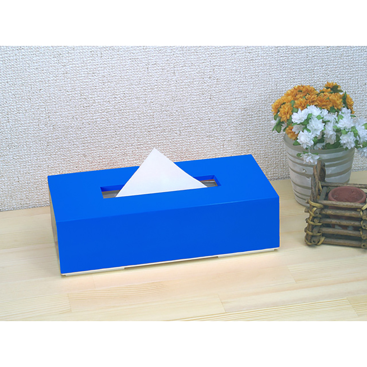 ティッシュBOXカラー ブルー