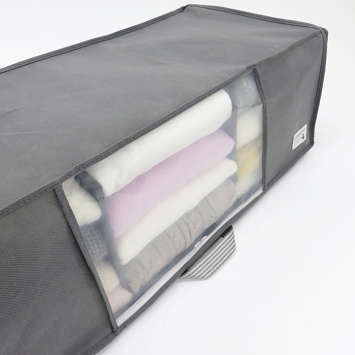 衣類用がばっと収納袋2 Lサイズグレー 70×32×24cm