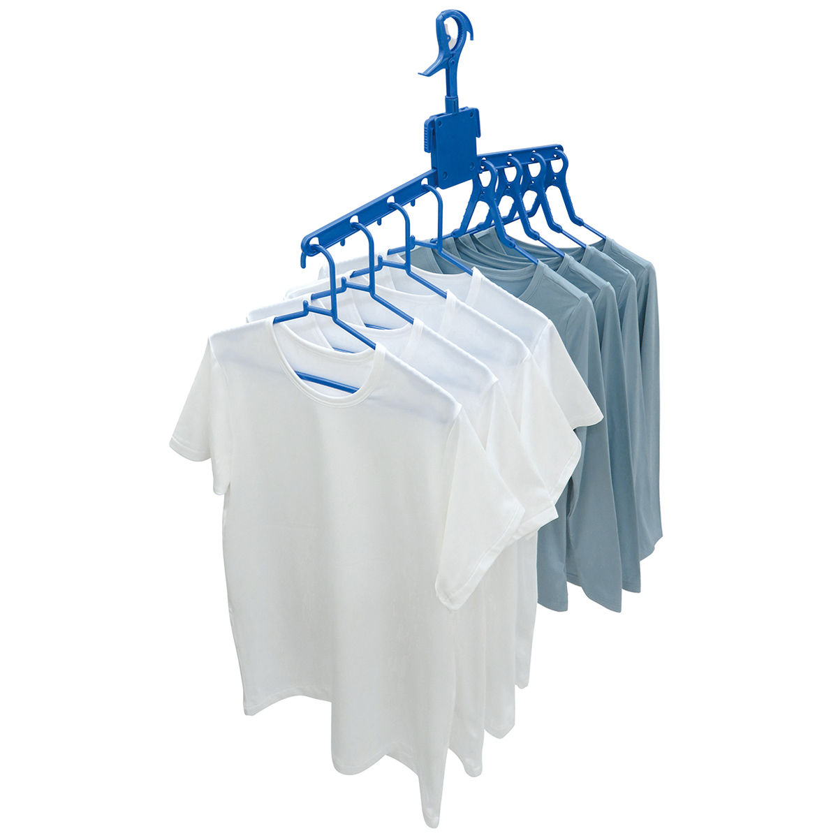 NSRランドリーハンガーまとめ干し8本掛け ブルー