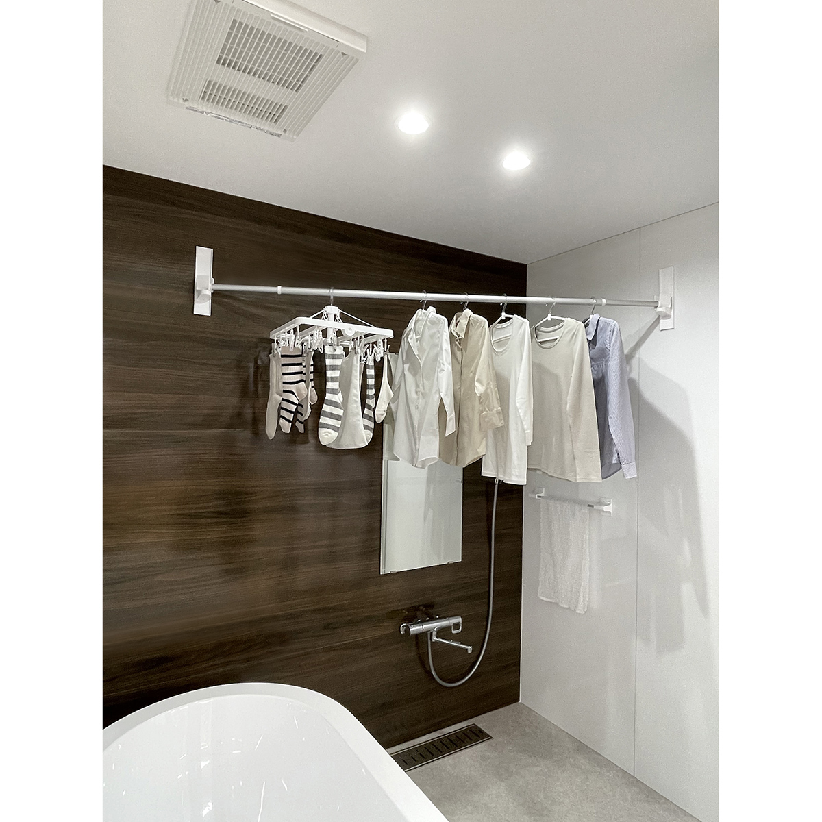 磁着SQLN 浴室壁用竿受け 2個組