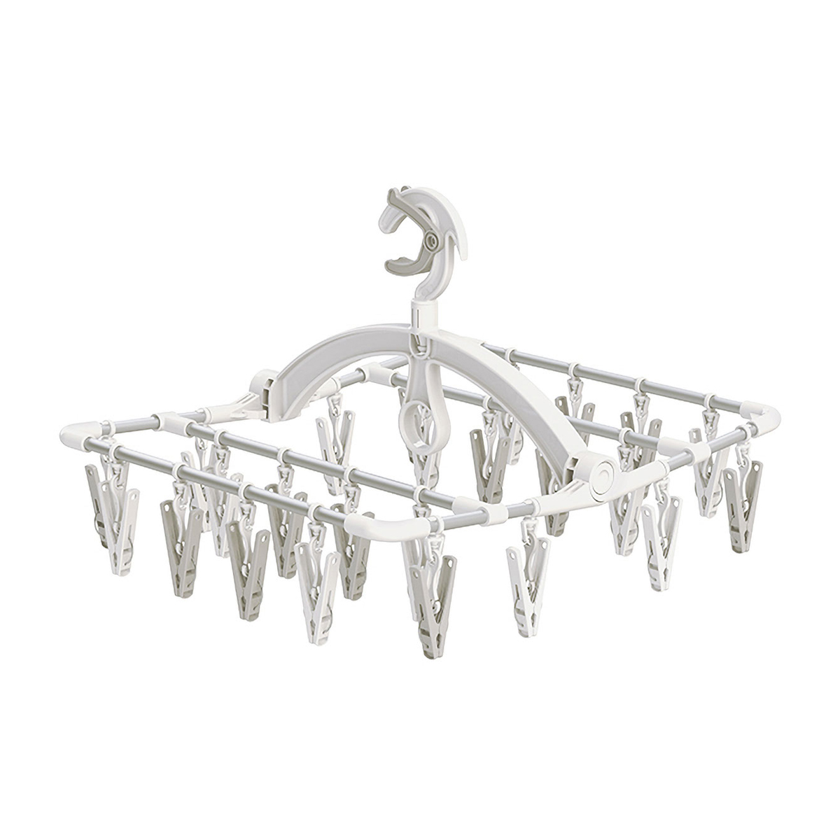 ラクMAXアルミ角ハンガー長ピンチ24個付