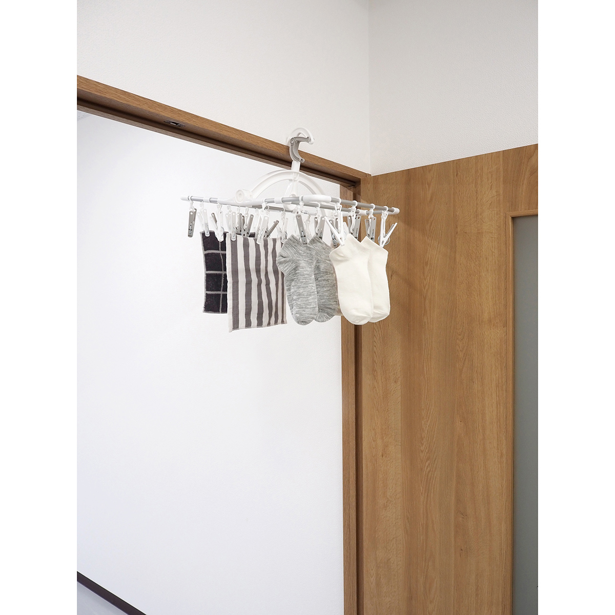 ラクMAXアルミ角ハンガー長ピンチ24個付